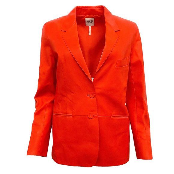Hermes Jackets & Blazers - Hermès Orange Leather 2 Button Blazer